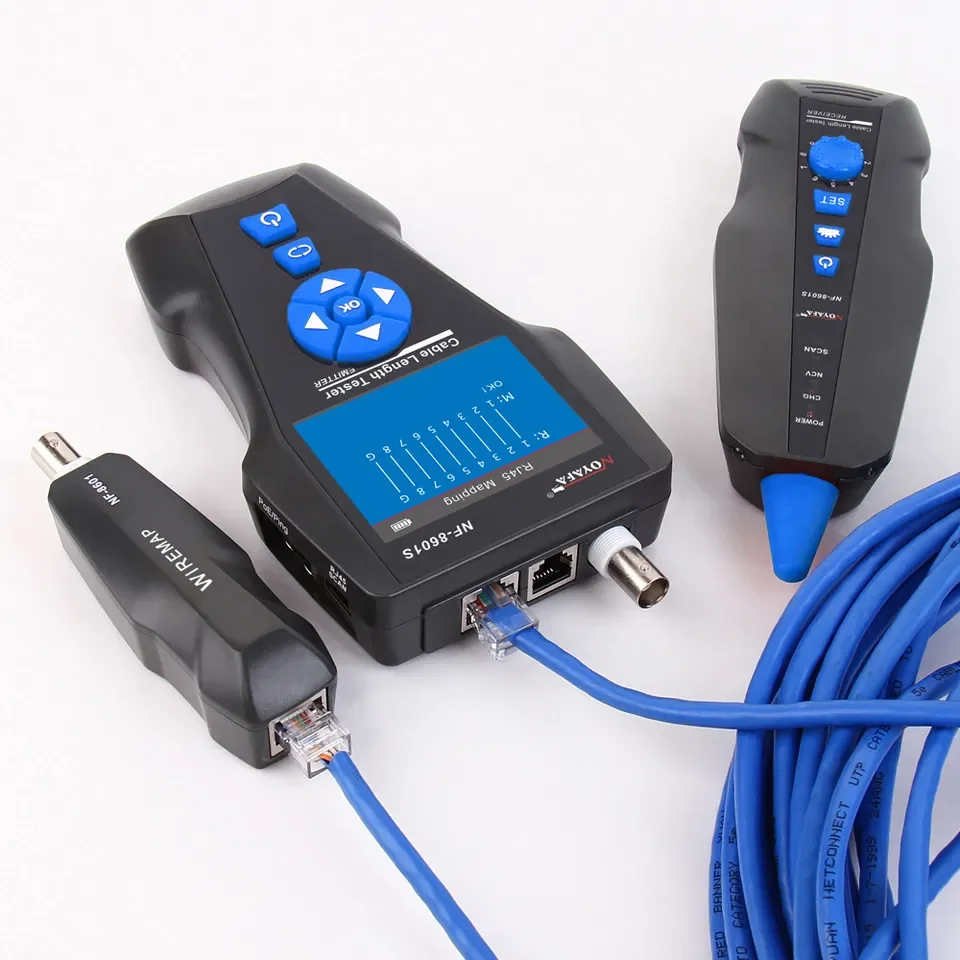 TDR LCD NF-8601S Tester Network Cable Tester Tracker RJ45 RJ11 Lan Cable Length Telephone Tracker POE PING Voltage Detector