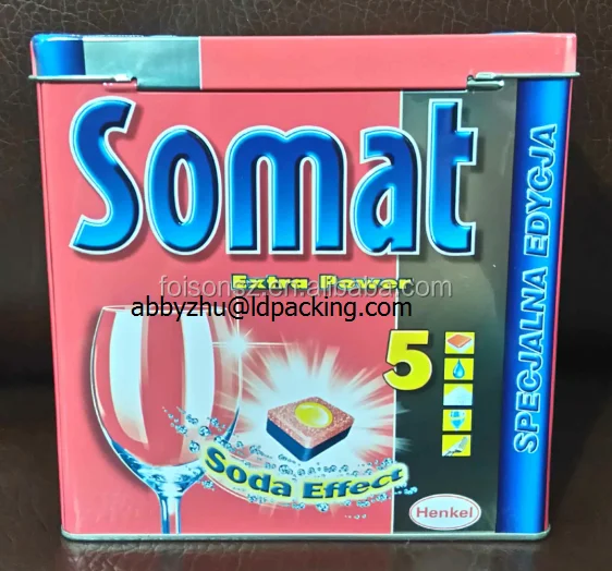 OEM Factory Empty Food Packaging Rectangular Tin Box with Hinge