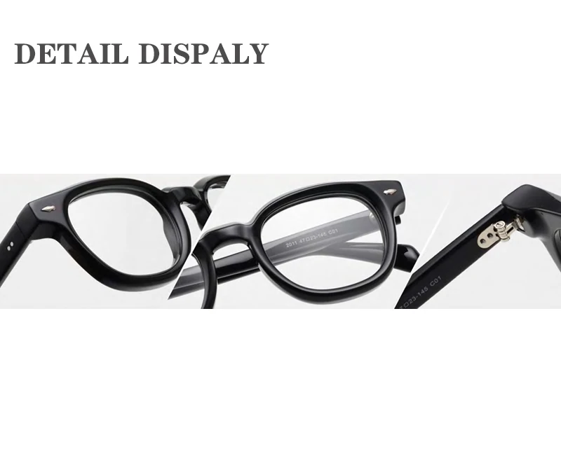 Europe version of the trend of black round classic versatile  Customization high-quality acetate sunscreen polarized sunglasses