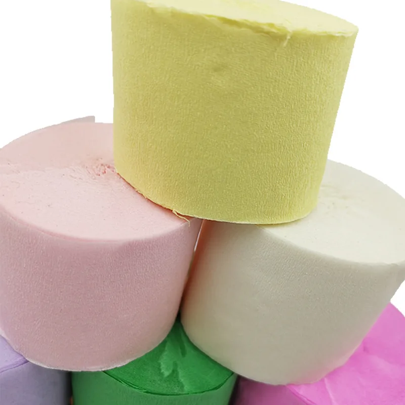 DIY Crepe Paper Streamers Colored Wrinkled Paper for Wedding Background Wall Birthday Party Decoration