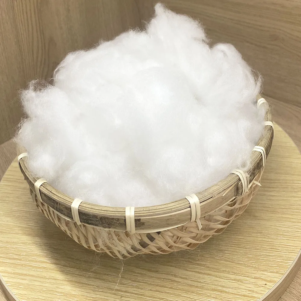 0.78D White Color High Quality 100% Polyester Polyfill Recycle Filling Fiber Padding Sofa