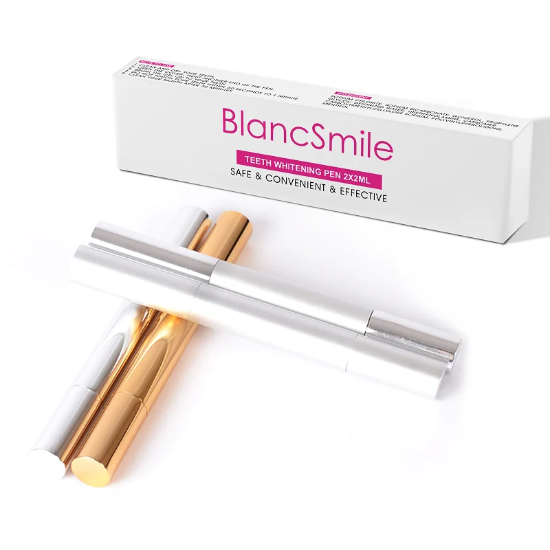 OEM Peroxide / Peroxide Free/ PAP Teeth Whitening Gel Pen 2ml x 2  Plastic case Tooth Gel Whitener