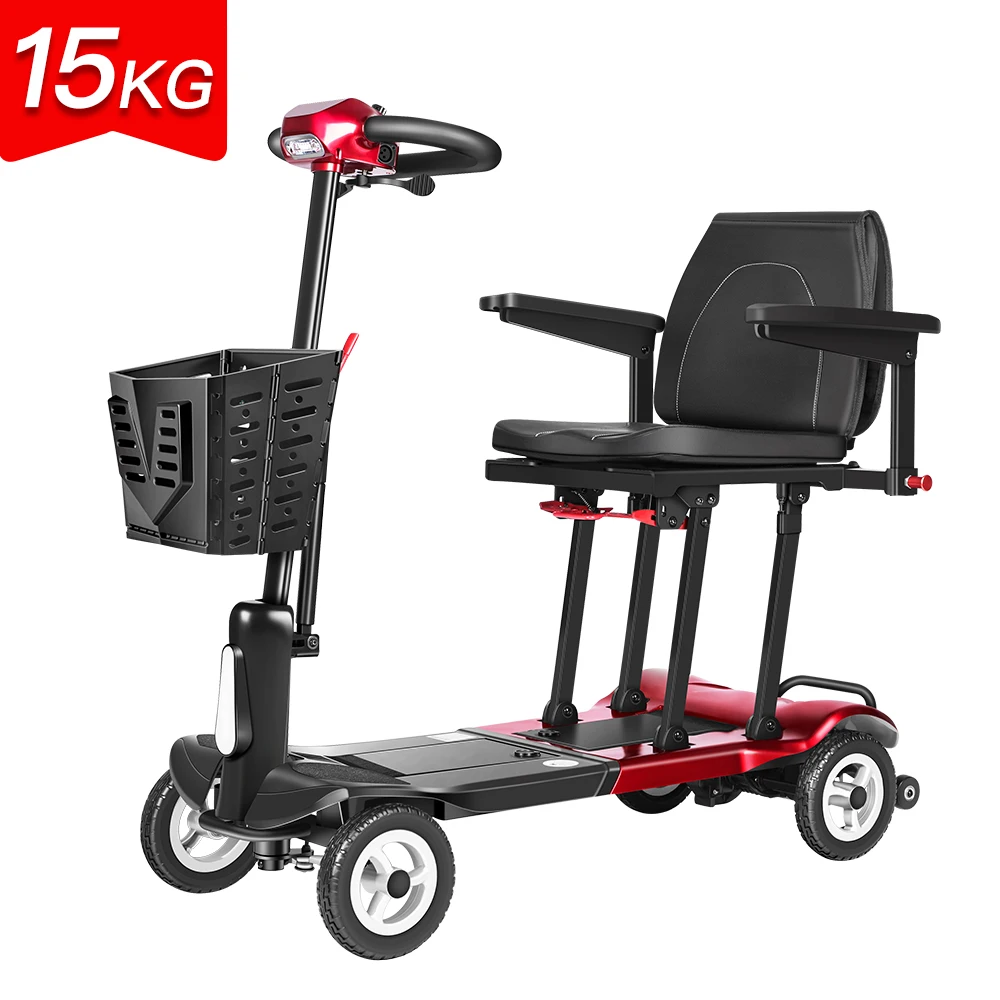 Magnesium 15Kg Lightweight Mobility Scooters Powerful Brushless Long Range Electric Portable Mobility Scooter For Senior disable