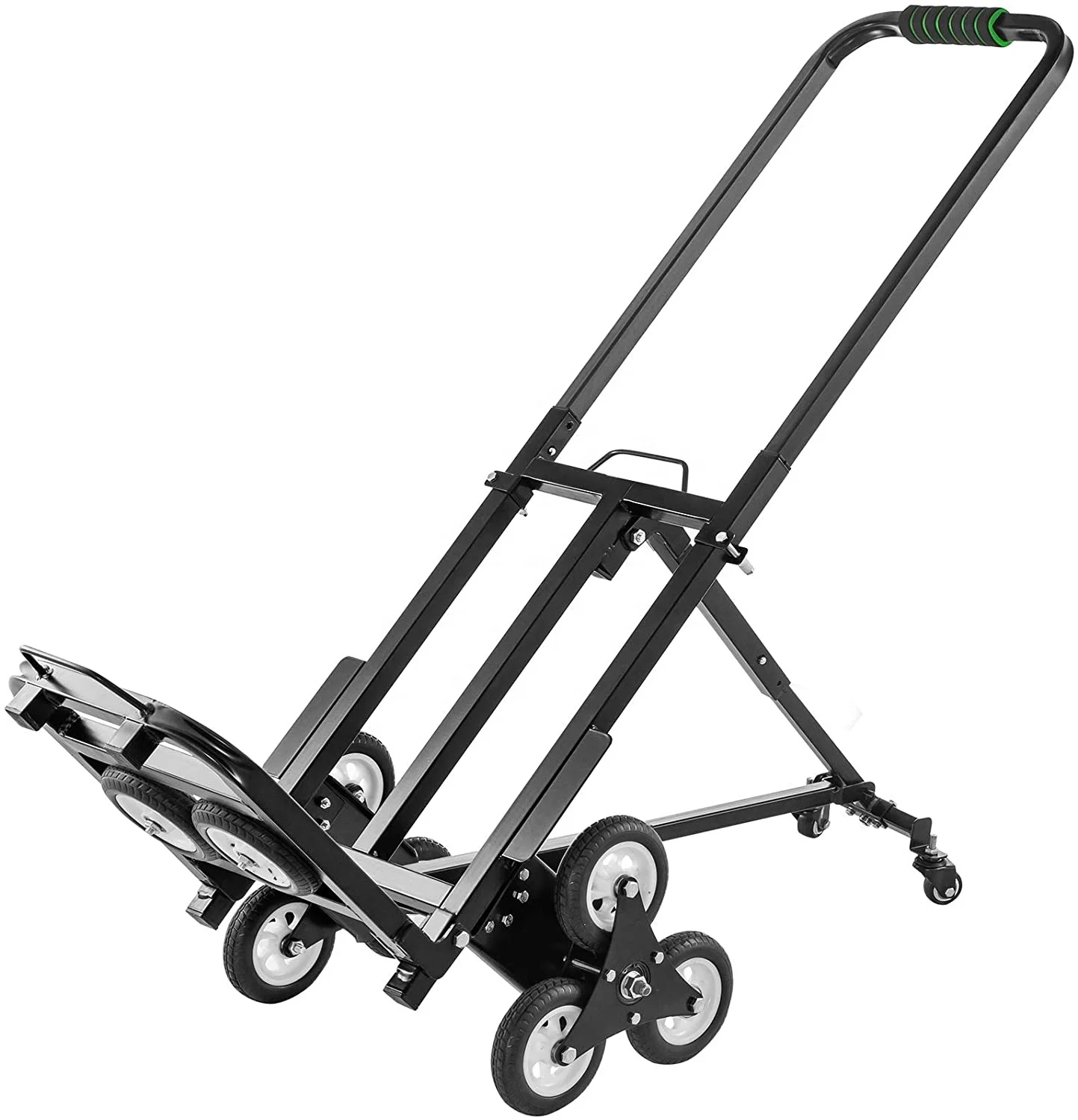 Stair Climbing Cart Portable Folding Trolley Stretchable Handcart with 8 Wheels Stair Climber Cart with Adjustable Handle