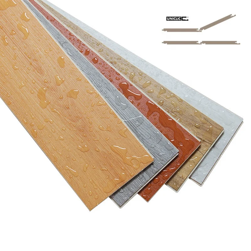 Fireproof Waterproof Piso Pvc Spc Floor Board 4 5 Mm Thickness Vinyl Flooring Click Lock System Simple Color 5 Years Hard 1220mm