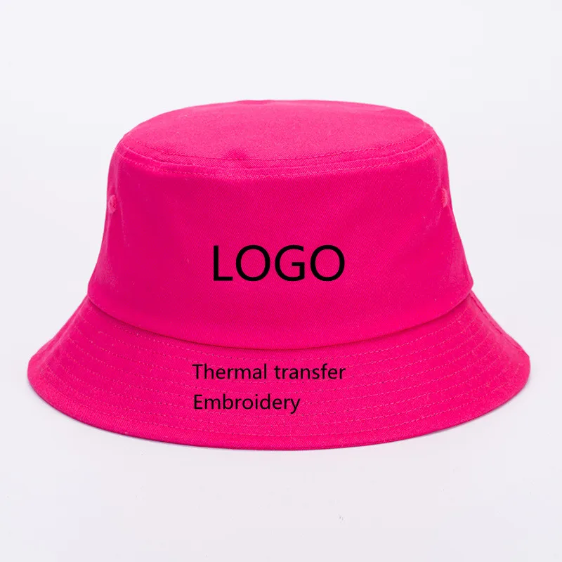 Custom Denim Corduroy Bucket Hat Embroidery Printing Personalized Text/Name/Photo Design Women Kids-DOM107 Travel/Beach