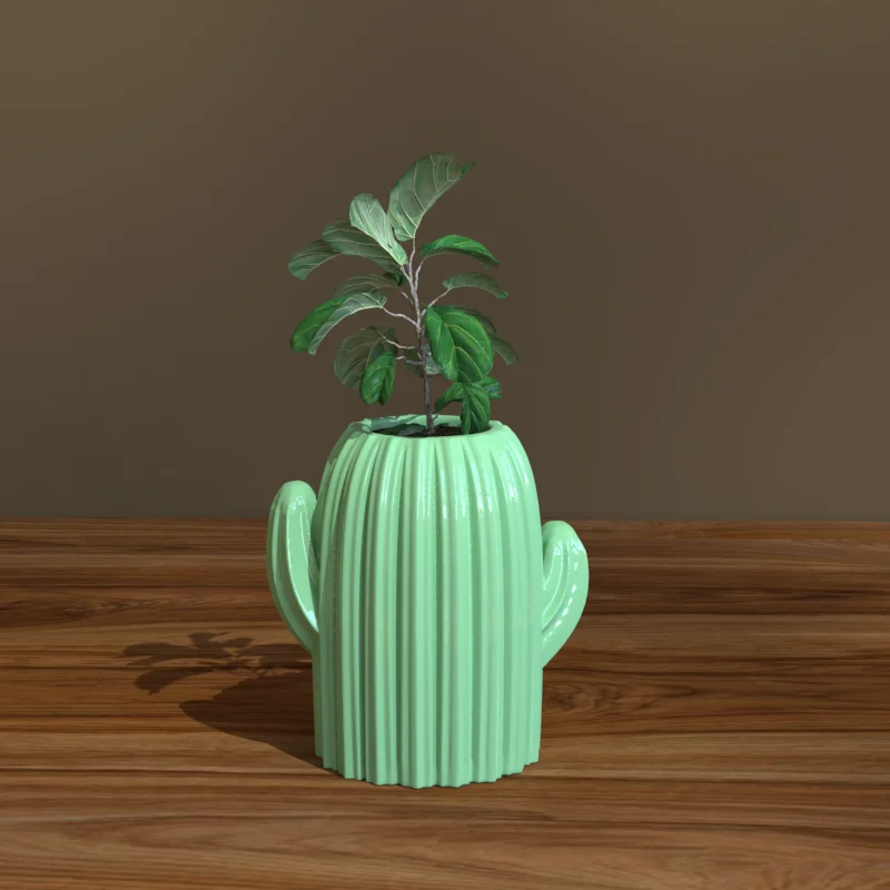 Hot Selling Luxury Ceramic Vases Modern and Minimalist Design for Home Decoration Glazed Ceramic Cactus Vase