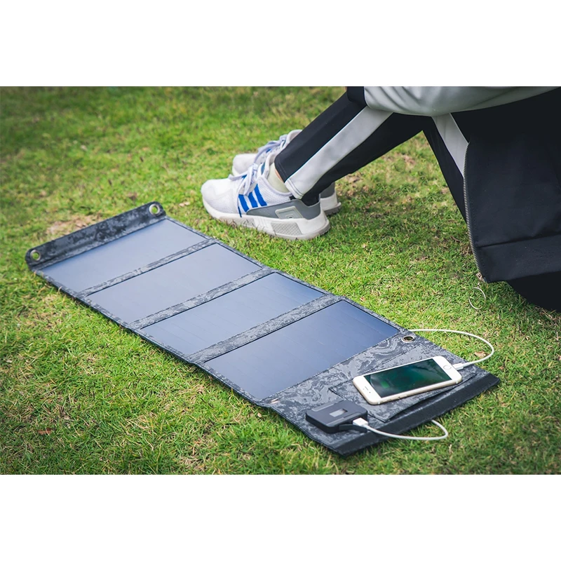 Foldable solar panel pack 14W 18W 21W 28W sunpower solar cell folding USB 5V DC 18V output folding solar panel