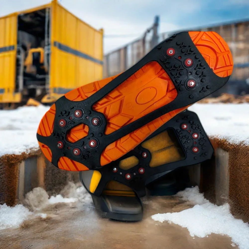 Unisex Discrete Cleat Snow Boots Winter Ice Grip Heel Stud Shoes with Sole Rod Carbide Grips for Spike Heels Ladies Shoes