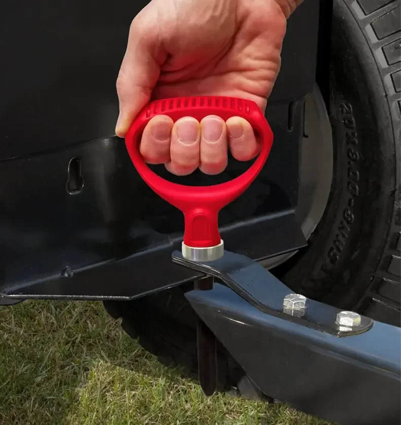 Customized carbon steel Auto-Locking Magnetic Hitch Pin  Strong Heavy Duty Magnet Trailer Gate Pin for Mowers  Lawn Tractors