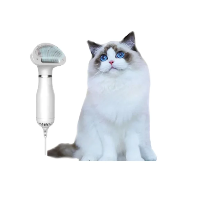 2023 Upgraded Electrical Smart PET Hair Dryer Adjustable Temperature Two Changeable Comb Head