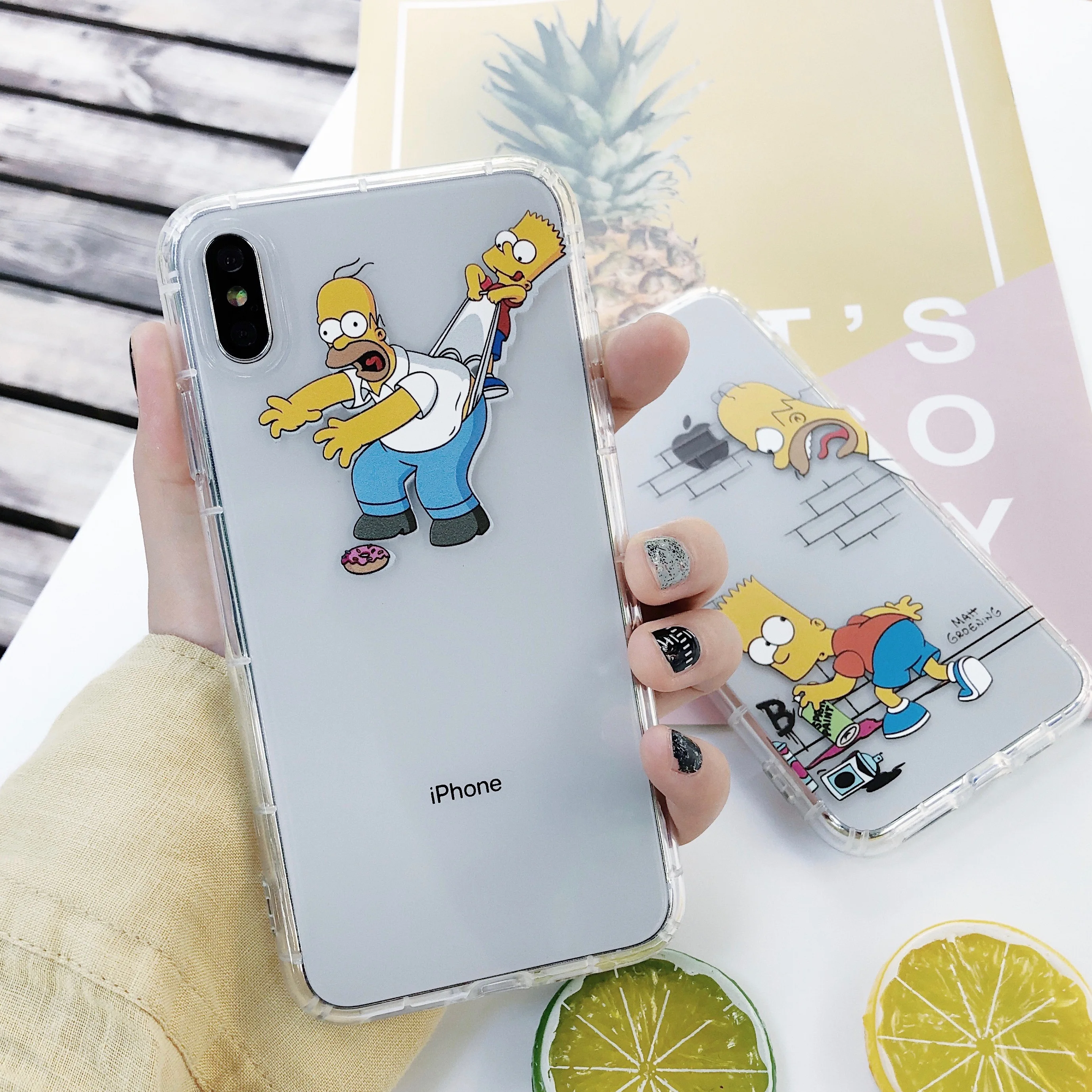 
Soft Silicone TPU Simpson Cool Pattern Phone Case For iPhone XS MAx Xs Xr X 8 7 6 6S Plus 11 pro Max 5 5S SE 