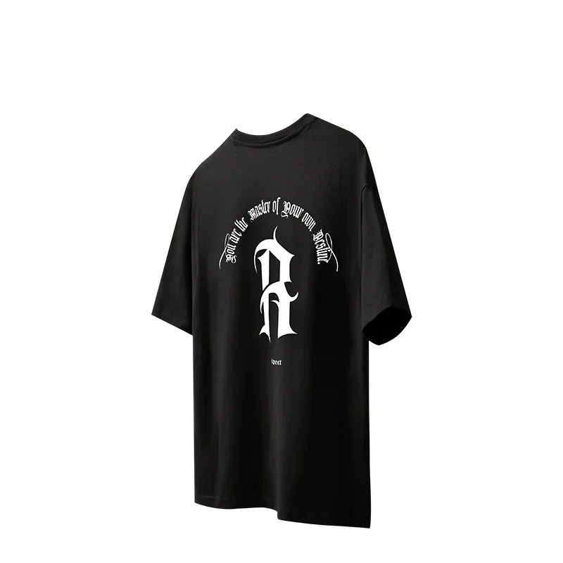 American Gothic letter print multi-color short sleeves spring/summer 2023 new fashion brand simple loose T-shirt