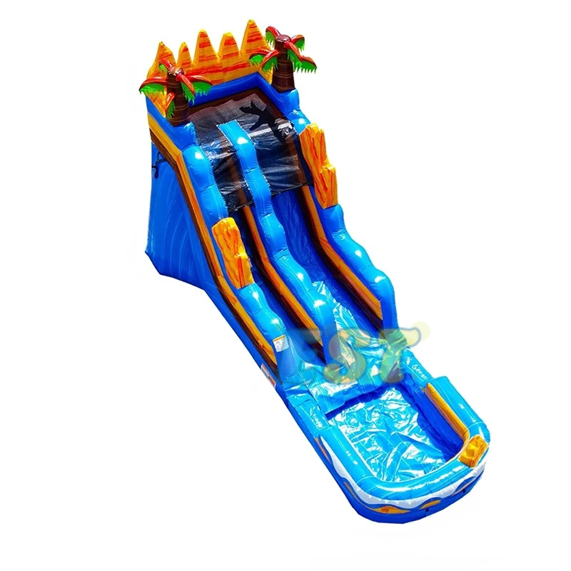 Commercial grade kids inflatable water slides backyard giant adult size inflatable slide with swimming pool for adult