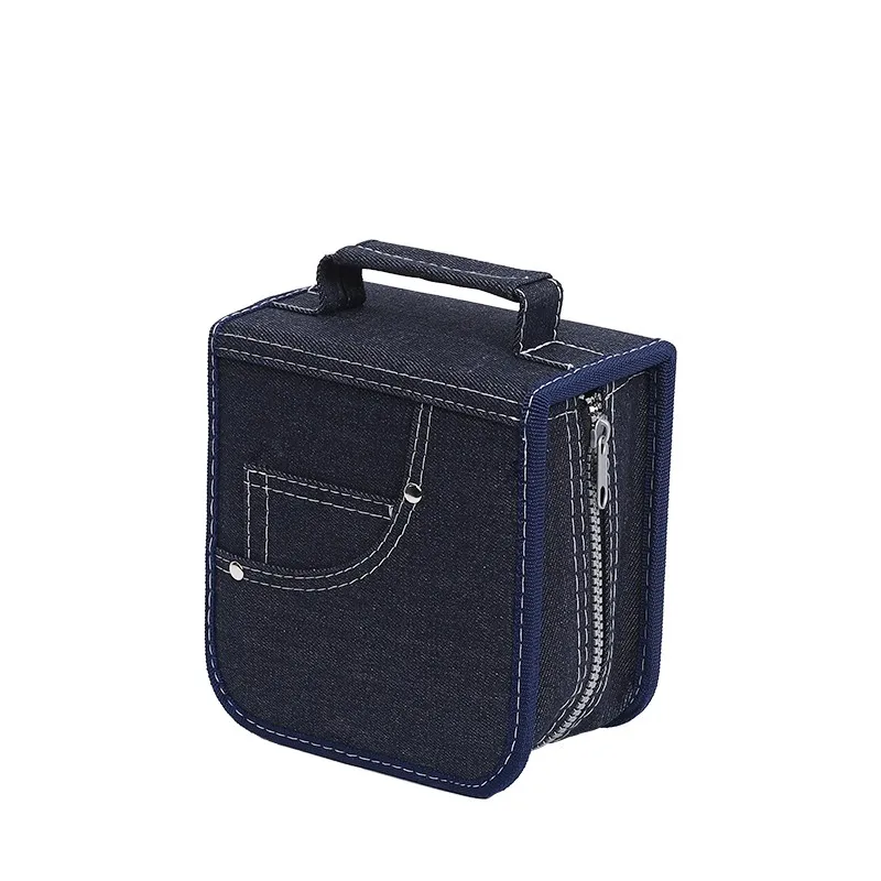 Индивидуальный модный Джинсовый чехол-бумажник большой вместимости для Cd/dvd Dvd