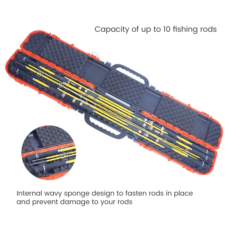 151*25 *11cm portable waterproof spinning fishing rod hard case for fishing