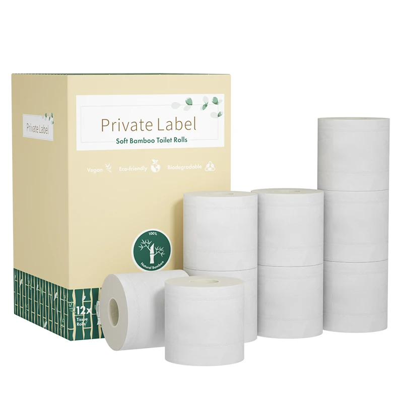 Private Label Biodegradable 3ply Toilet Tissue Wholesale Bamboo Toilet Paper in box