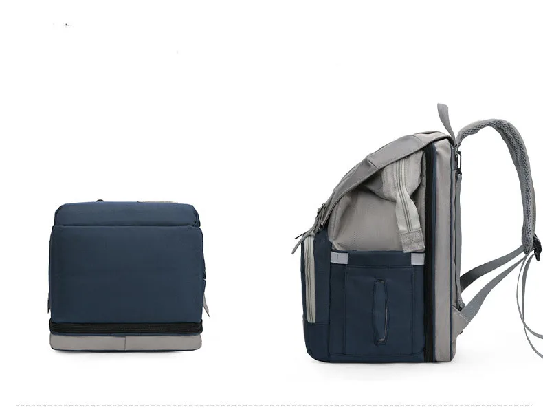 2022 Hot Sale Diaper Bag With Bed And USB Fashion Waterproof Baby Nappy Bag  Backpack Mummy Bag