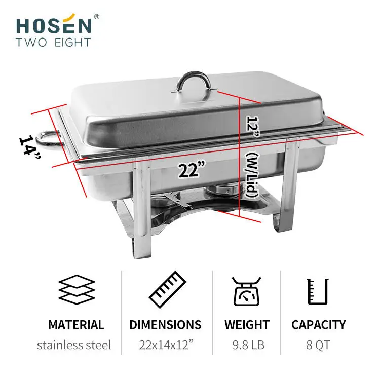 Dubai Catering Equipment Chafing Dish Party Catering Equipment Serving Dishes Buffet Food Warmer Food Pan Chafing Dish
