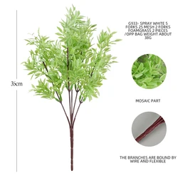 Amazon Hot Sale Living Room Balcony Potted Ornament Plastic Artificial Grass For Desktop Decor