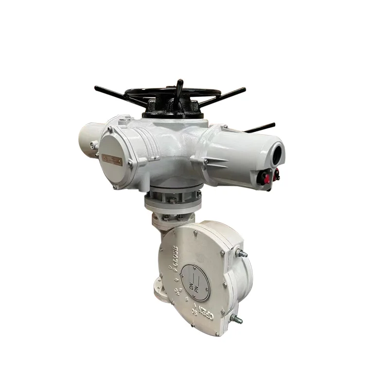 Quarter-turn modulating duty gearbox electric actuator