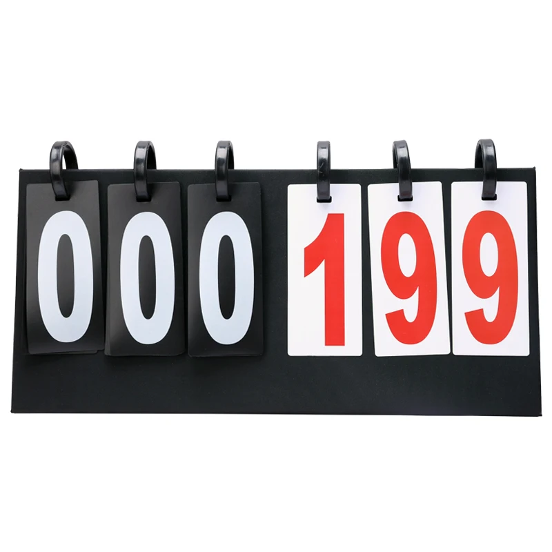 Hot Sale Foldable and Portable Paper Six-Digit Multi-Function Scoreboard Substitution Score Cards for Sporting Games