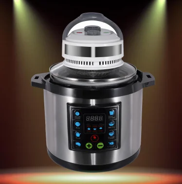 6L Bigger Size  Black 2 IN 1 Two in One Fast Cooking Function No Oil Deep Model AFPC02D Home Kitchen Air Fryer Pressure Cooker