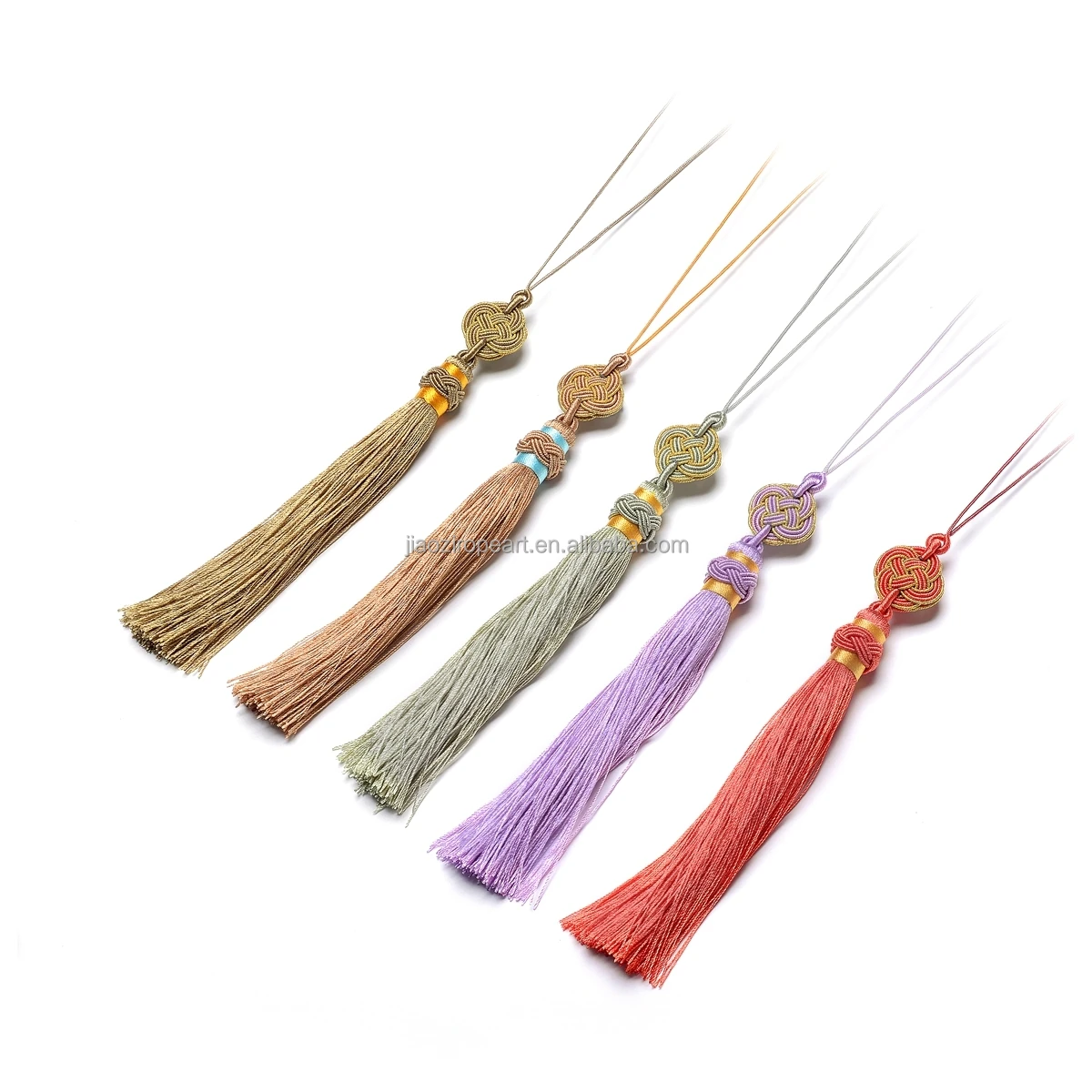 Handmade  Polyester Tassels with Hanging Loop Trendy DIY Jewelry Making Accessories for Fashion String Bracelets