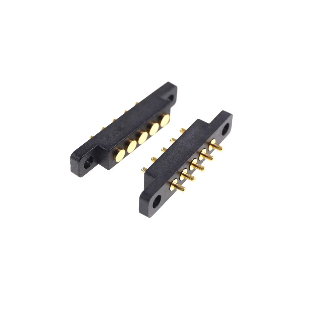 Battery Charge Male Female Pins Holder Custom Design High Current Dip Type Spring Contact China Factory Gold Connector Pogo Pin