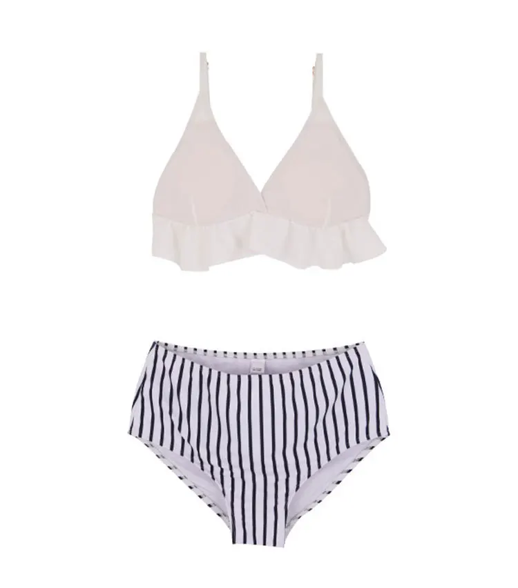 Floral print fringe beautiful swimsuits transparent quality sling free shipping suppliers high waist swim wear bikini