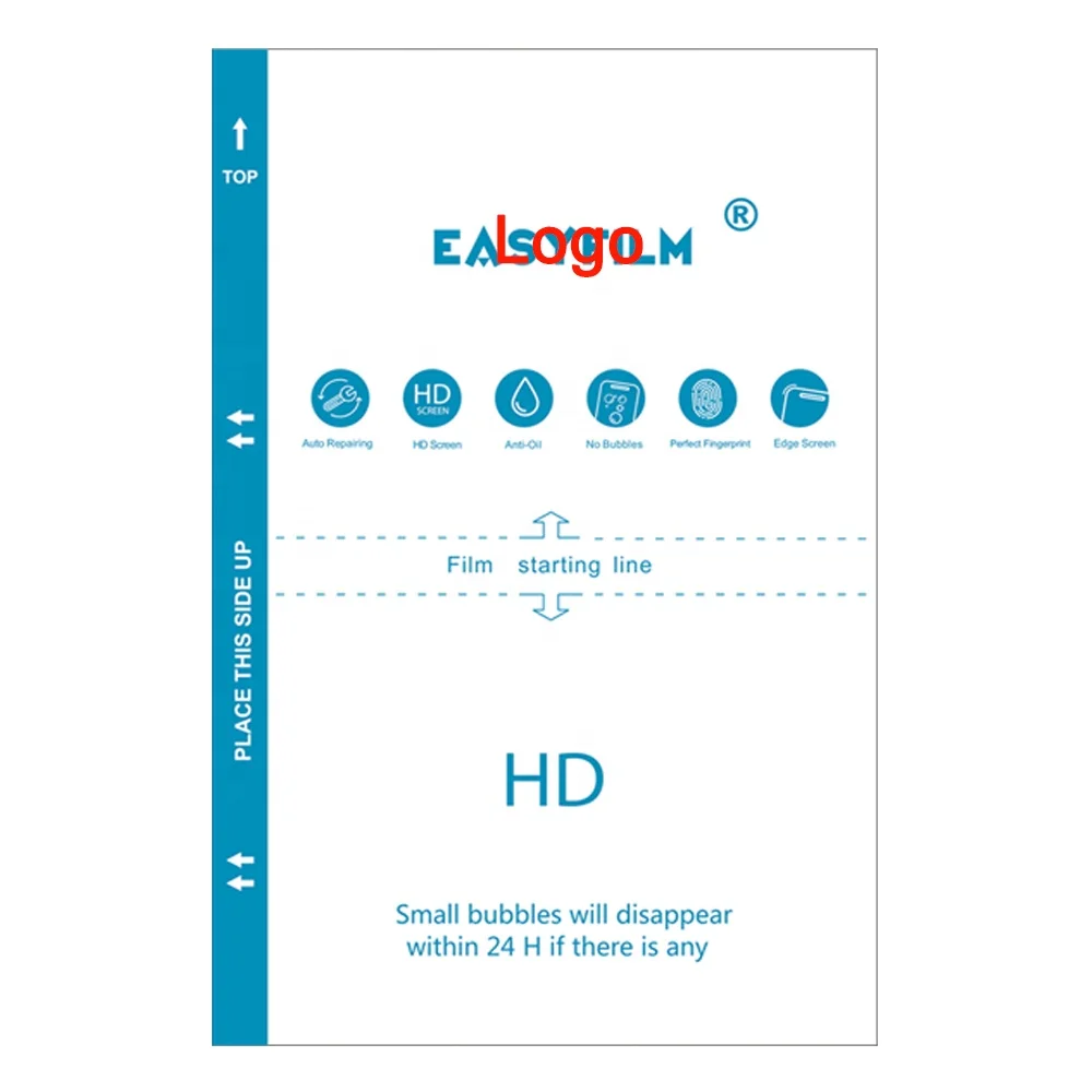 Custom 18x12cm Hydrogel Films 30*20cm TPU Film Hydrogel Screen Protector