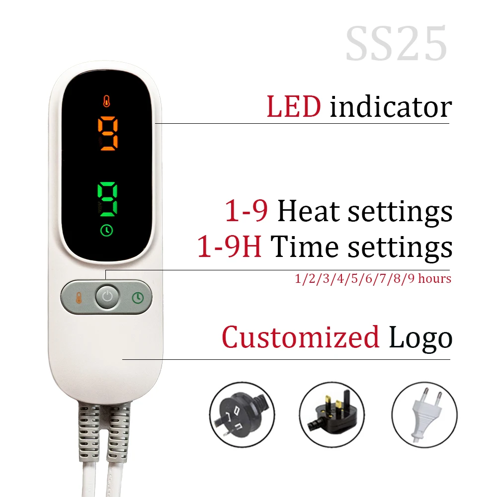 PTC & NTC heating system bed warmer 220v electric heating soft heated throw overblanket