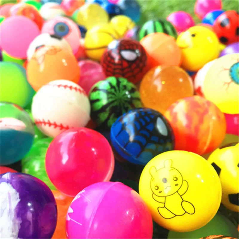 Diameter 25mm different designs Bouncing Ball children elastic rubber ball toy kids of bouncy toys 2.5cm diameter