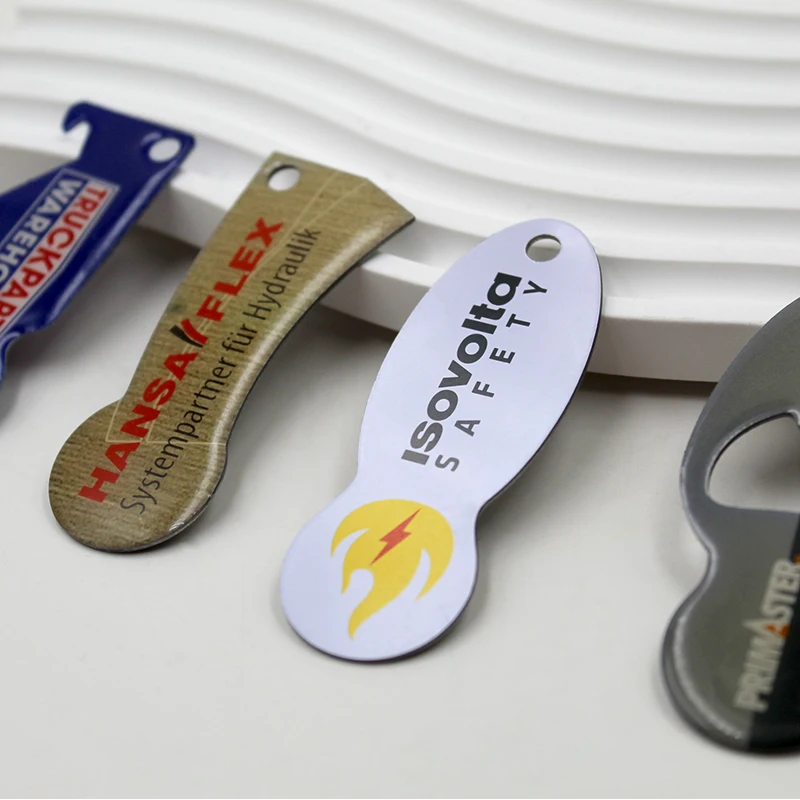 Custom Shopping Cart CarryCoin Token Chip Remover Metal Key Chain With Bottle Opener