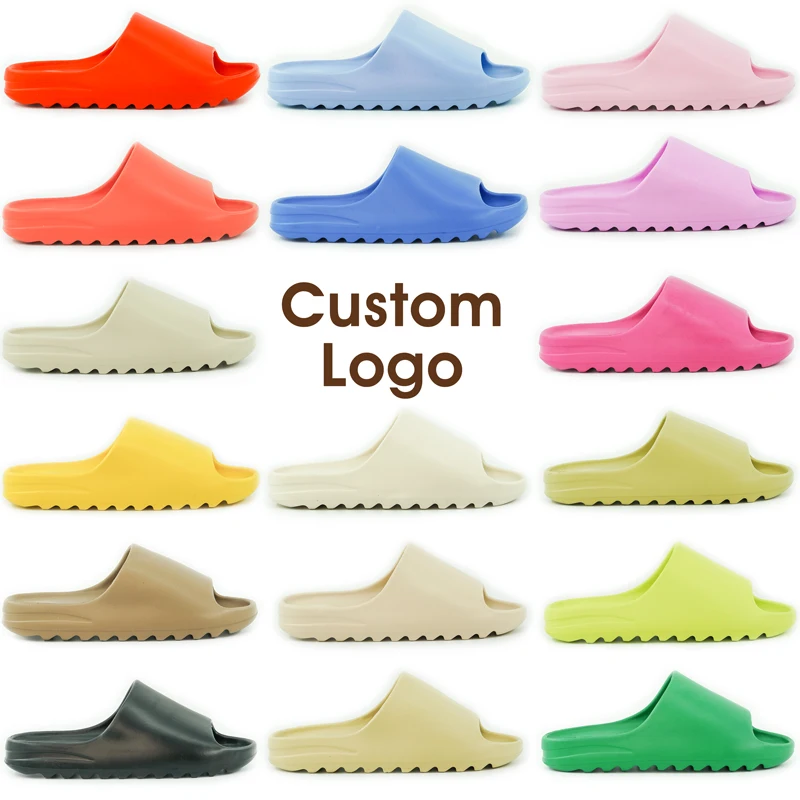 2021 Brand Name Custom Logo Women Sandal Yezzy Slides Shoes Men Flat Platform Sandals Beach Ladies Yezzy slippers