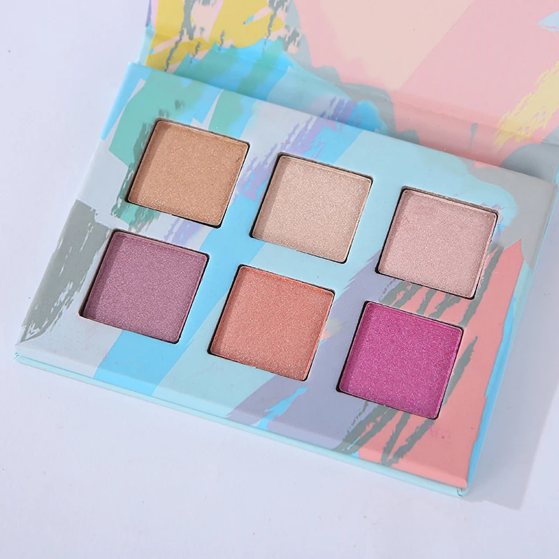 Wholesale 6 Colors Eye Shadow Custom Brown Grey Pink Mineral Sultry Eyes Makeup Eyeshadow Palette