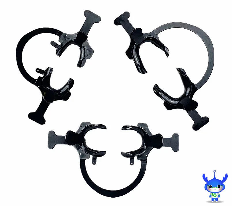 Dental Cheek Lip Retractor Mouth Opener C-Shape with Handle White Small/Big (big)