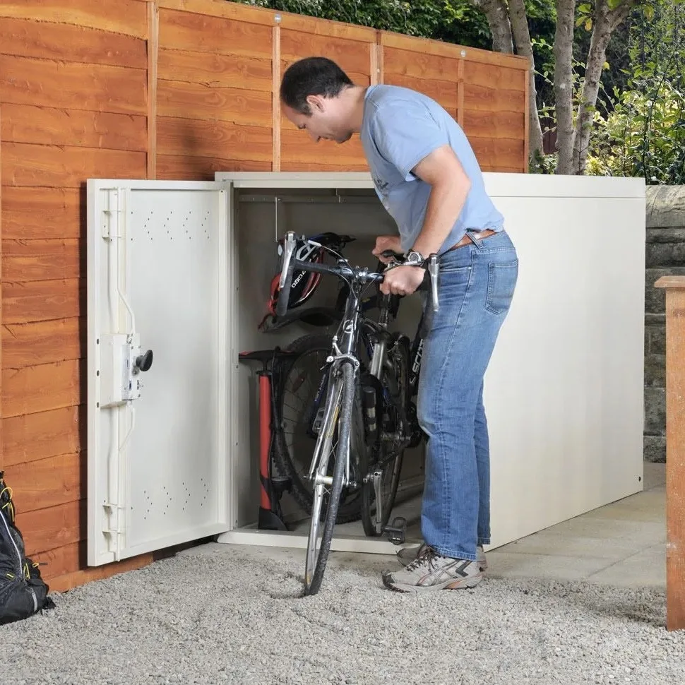 Outdoor Furniture Waterproof Metal Bike Storage Box Bicycle Cabinet Locker Rack Bike