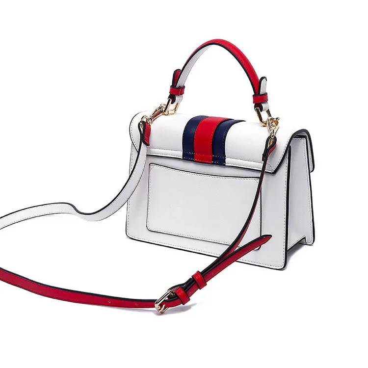 Customized LOGO Designer Handbags Woman Bags Luxury Color Blocking Handbags Women PU England Handbags Leather