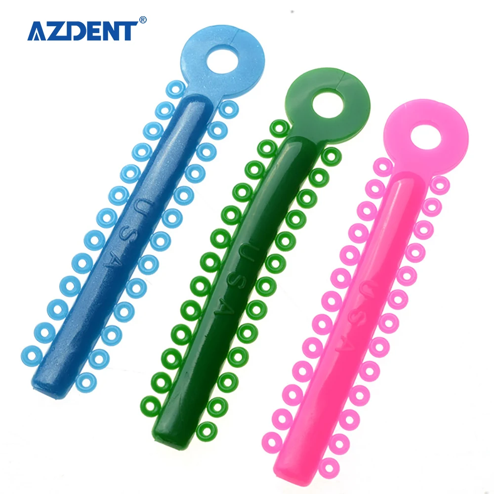 Azdent Strip Shaped Multi-colored Dental Orthodontic Ligature Ties