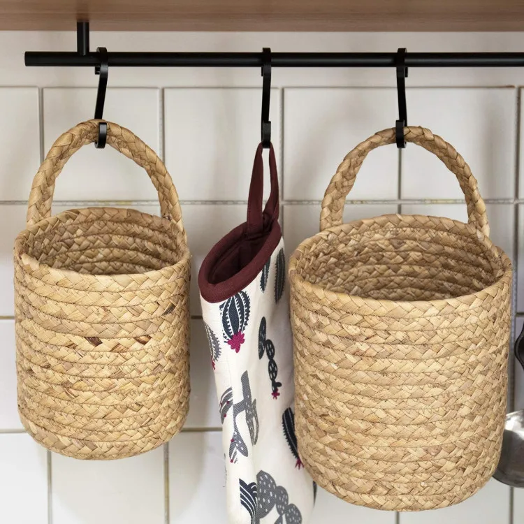 Factory Manufacturing woven seagrass wall basket and seagrass storage basket nad seagrass hanging wall baskets