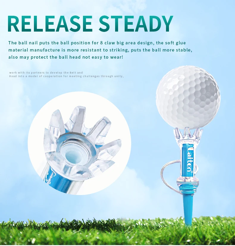 Caiton Golf Oem New 3pcs Pack Fashion Design Flower Magnet Tee/ Factory Custom Metal 80mm Golf Magnet Tee