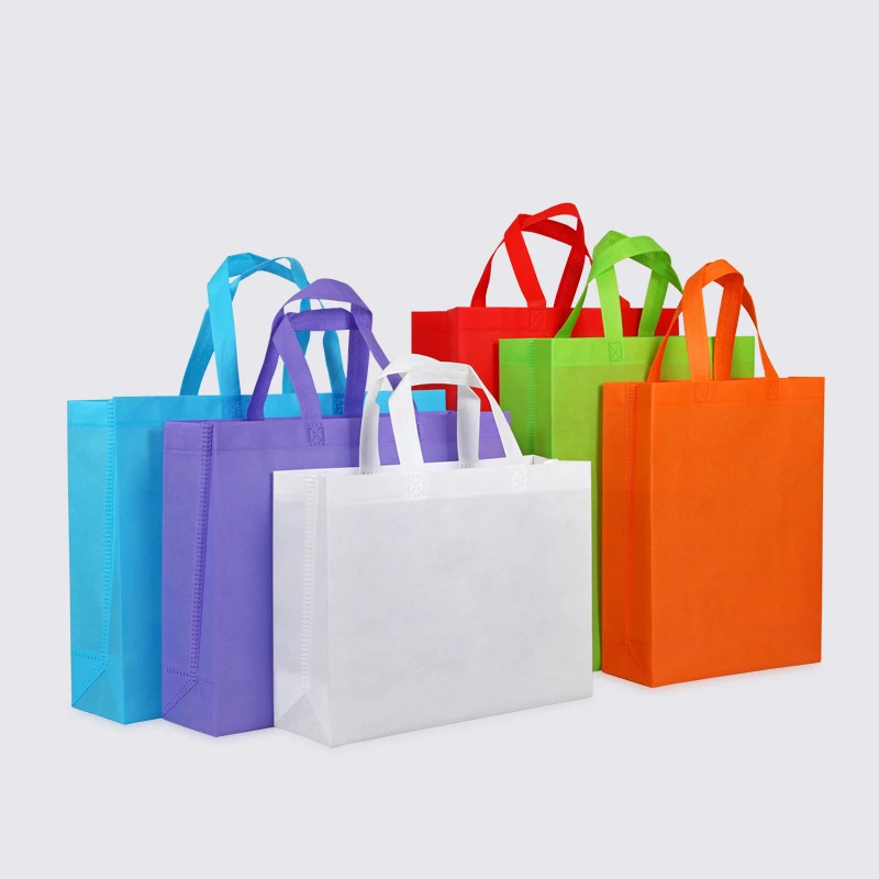 Wholesale Custom Printed Eco Friendly Recycle Reusable Grocery Pp Laminated Non Woven Fabric Tote Shopping Bags