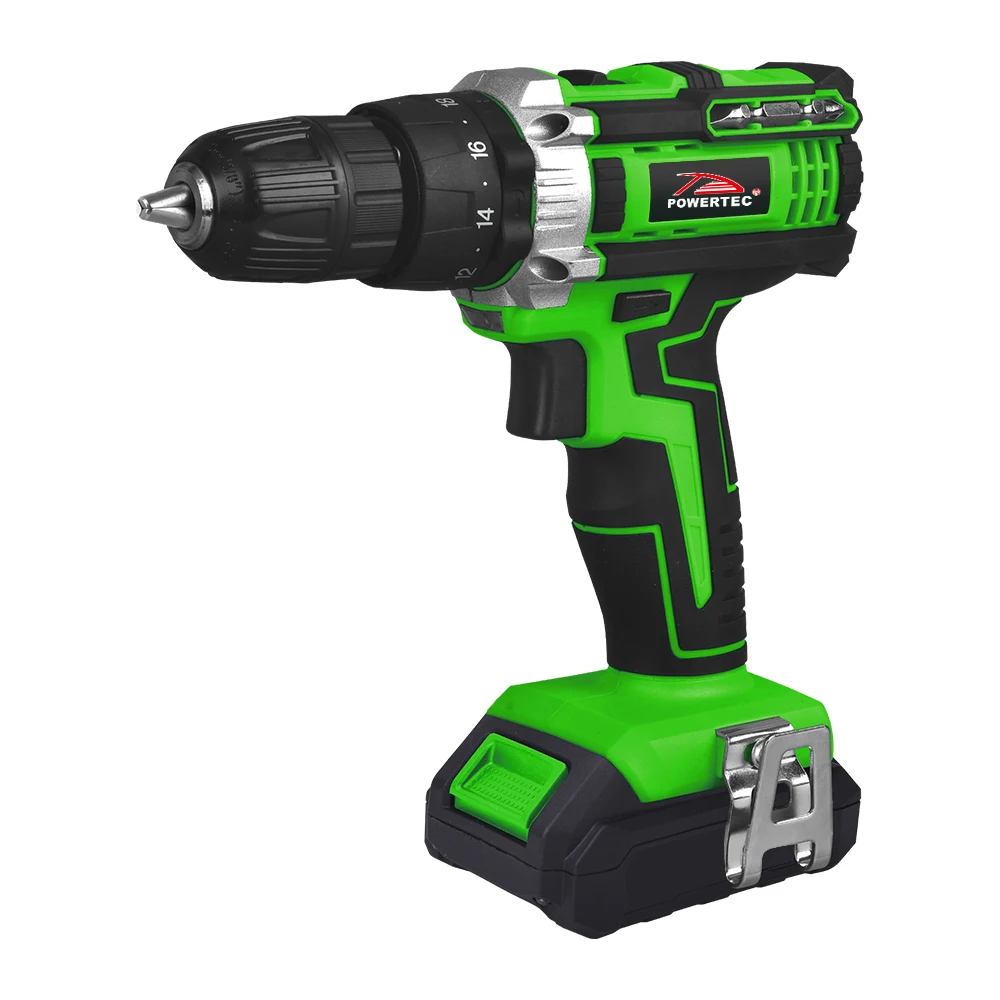 POWERTEC 20V Cordless Impact Drill Brushless Max 20V Lithium-ion Impact Driver Vs Drill For Drilling Wood