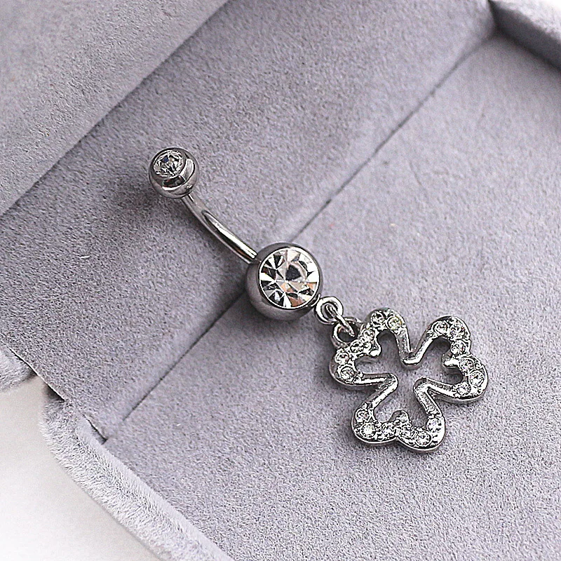  BBR-126 Custom Designer Zodiac surgical steel Navel Clover Belly Button Rings 2021 Body Piercing