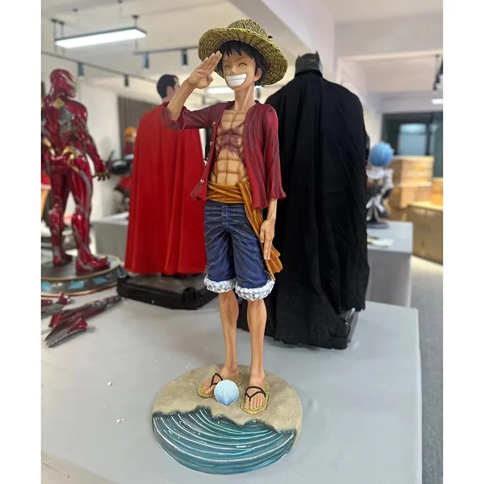 High Quality Anime Figure Resin Statue One Piece Character life size 1:1 Luffy Action Figure For Decor Anime Sculpture