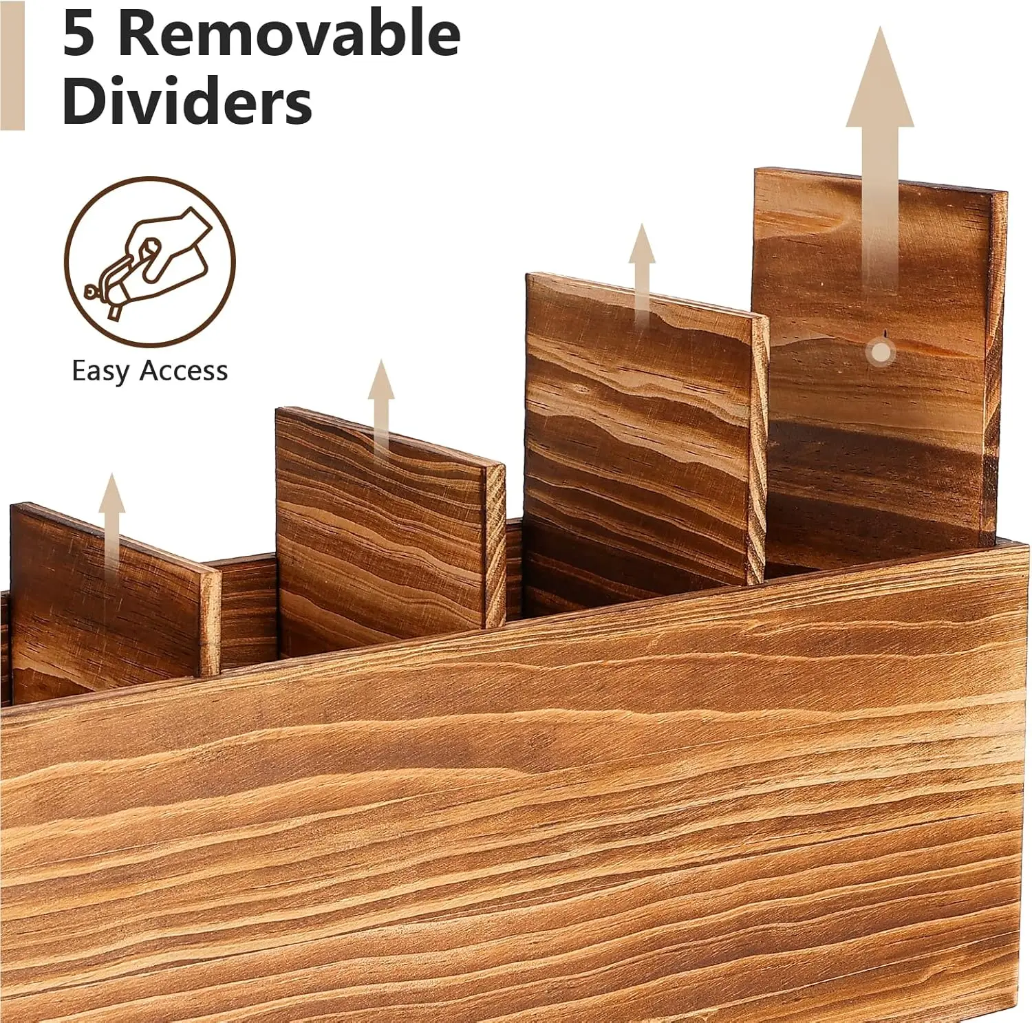 Custom wholesale rustic vintage color farmhouse kitchen countertop wooden storage box