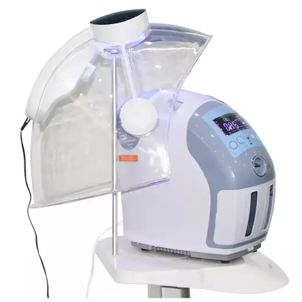 New Product 7 Colors Oxygen Jet Peel Skin Rejuvenation Led Facial Dome O2toderm Oxygen Jet Therapy Facial Care Device