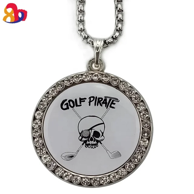 
Fashion wholesale picture bling metal luxury necklace men coin custom pendant charms 