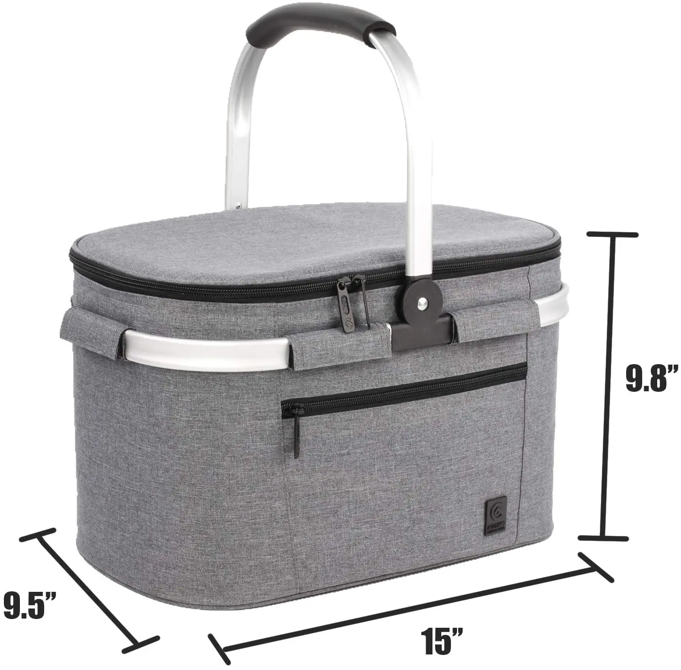 Durable High Quality Foldable Insulated Mini Picnic Shopping Basket Metal For Retail Stores cooler bag